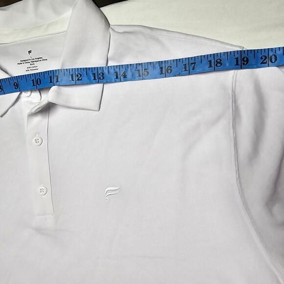 Fabletics NWT Men's The Dash Polo in White Size L - Picture 7 of 8